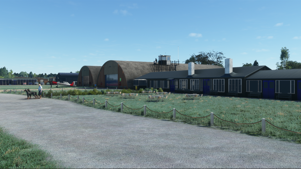 White Waltham Airfield Burning Blue Design